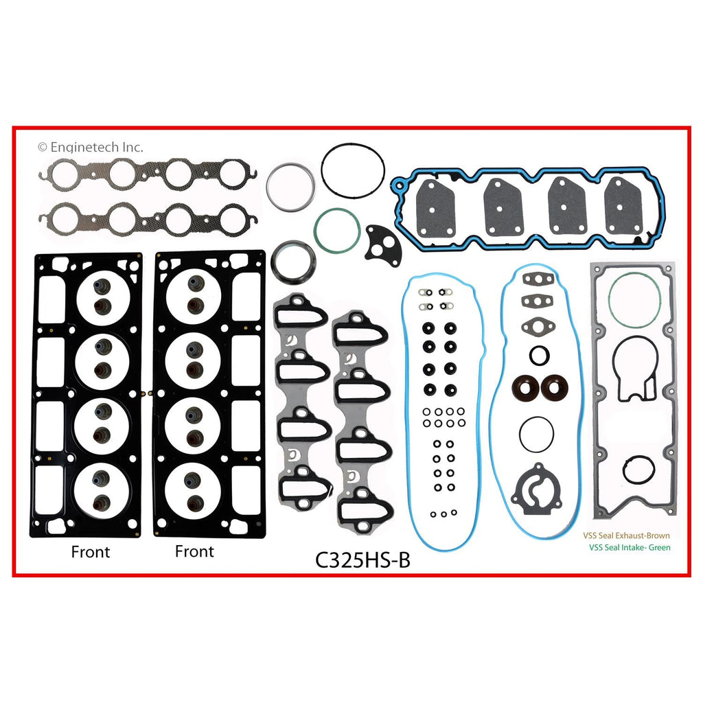 Enginetech C325HS-BAWB Engine Cylinder Head Gasket Set for GMC and Chevrolet Vehicles