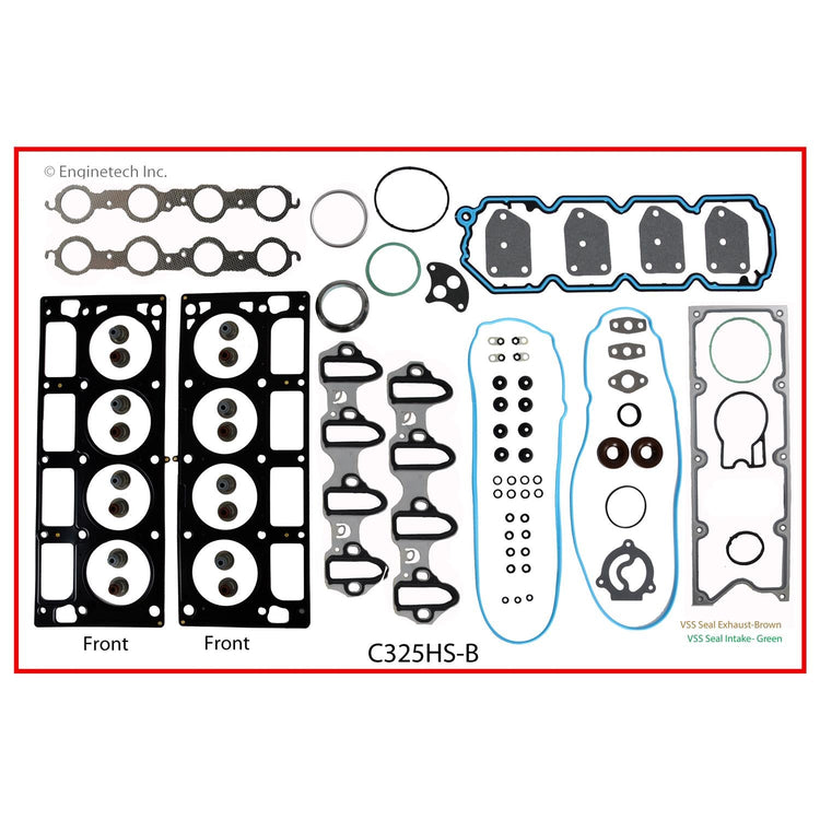Enginetech C325HS-BAWB Engine Cylinder Head Gasket Set for GMC and Chevrolet Vehicles