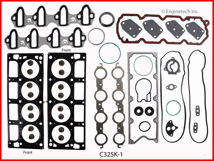 Enginetech C325K-1 Engine Full Gasket Set for GMC and Chevrolet Cars and Trucks