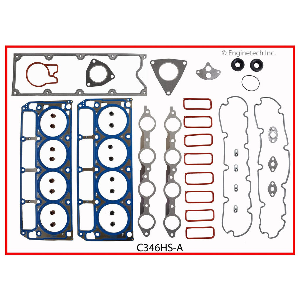 Enginetech C346HS-A Engine Cylinder Head Gasket Set for GM and Chevrolet Vehicles