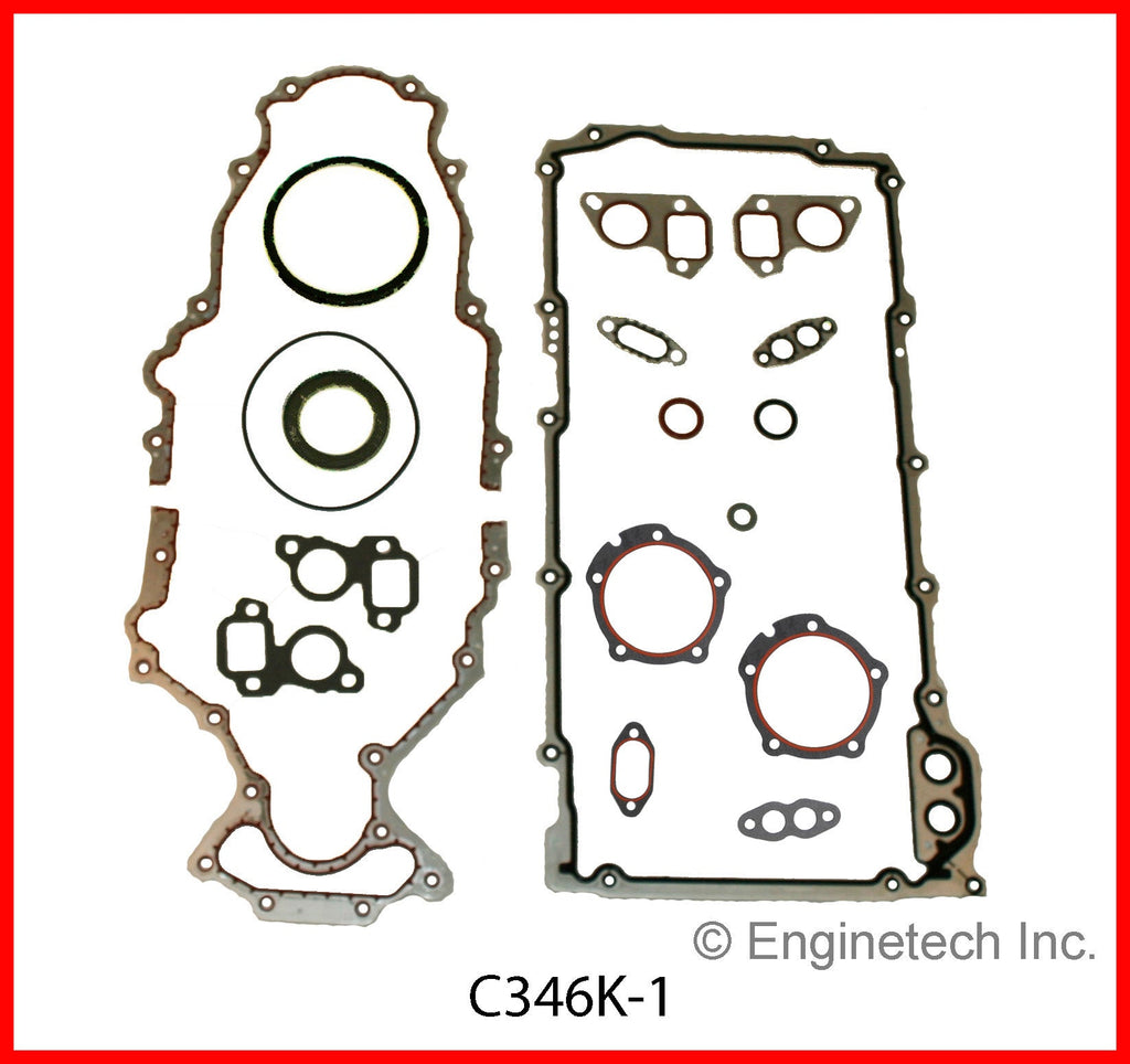 Enginetech C346K-1 Engine Full Gasket Set for GMC and Chevrolet Cars and Trucks