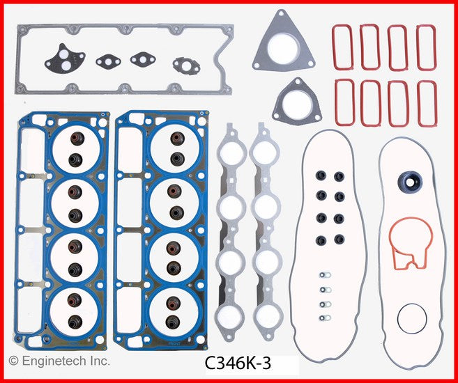 Enginetech C346K-3 Engine Full Gasket Set for GMC and Chevrolet Cars and Trucks