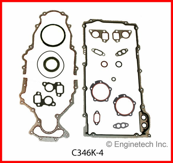 Enginetech C346K-4 Engine Full Gasket Set for Chevrolet and GMC Cars and Trucks