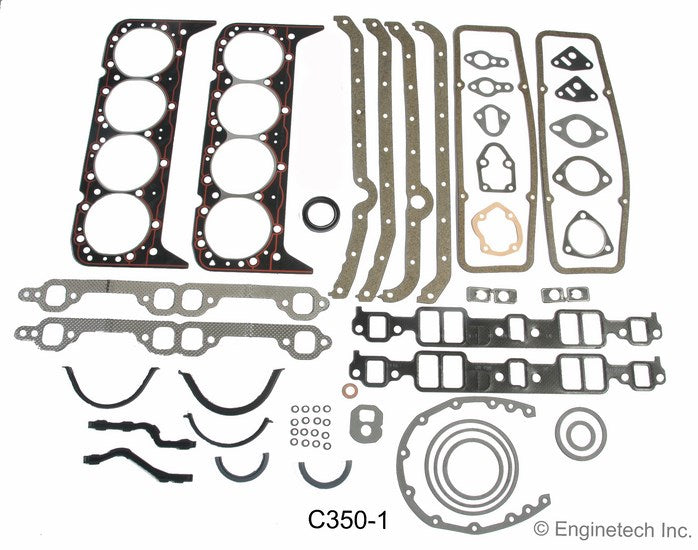 Enginetech Full Engine Gasket Set for GMC and Chevrolet Cars and Trucks – Part C350-1