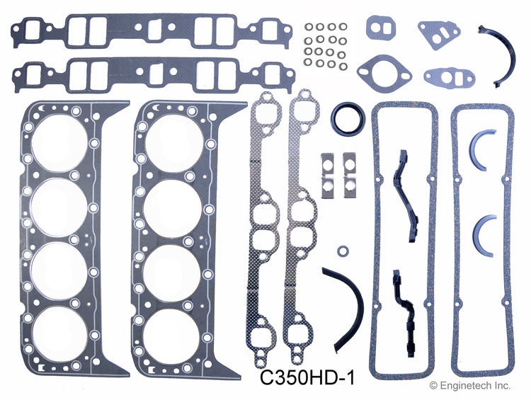 Enginetech C350HD-1 Engine Full Gasket Set for GMC and Chevrolet Cars and Trucks