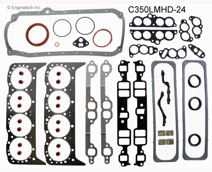 Enginetech C350LMHD-24 Engine Full Gasket Set for GMC and Chevrolet Cars and Trucks