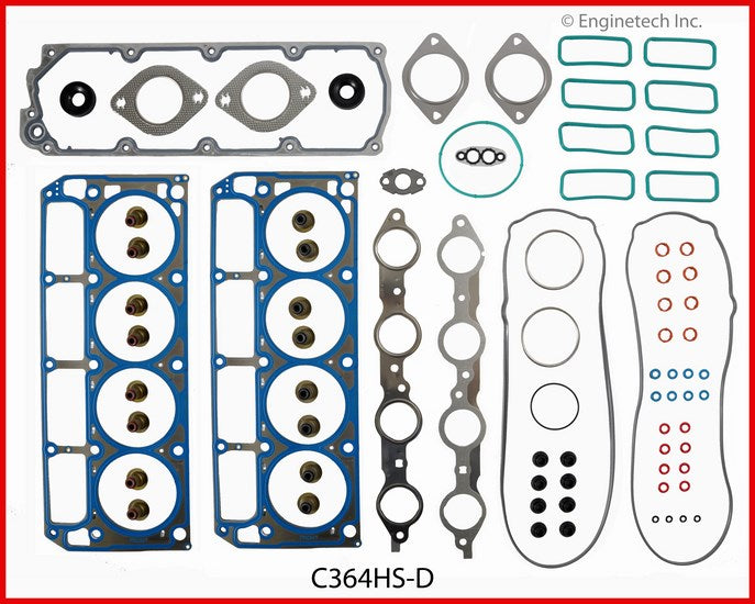 Enginetech C364HS-D Engine Cylinder Head Gasket Set for GMC and Chevrolet Vehicles