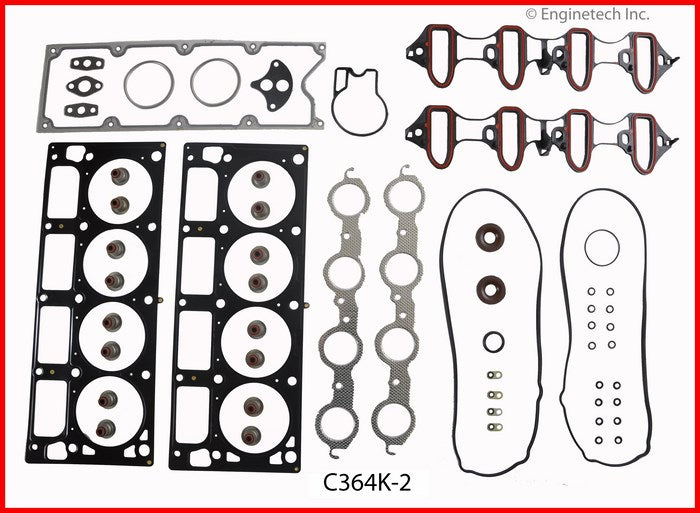 Enginetech C364K-2 Engine Full Gasket Set for GMC and Chevrolet Cars and Trucks
