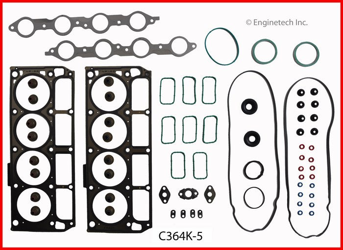 Enginetech C364K-5 Engine Full Gasket Set for GM and Chevrolet Cars and Trucks