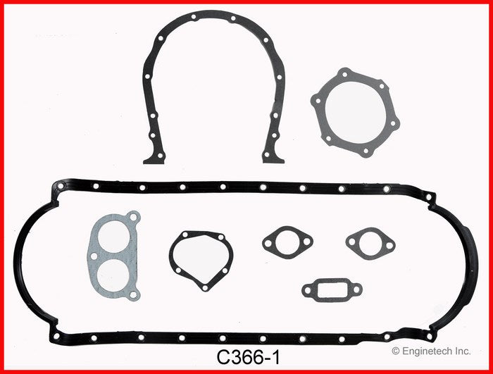 Enginetech C366-1 Engine Full Gasket Set for GMC and Chevrolet Cars and Trucks