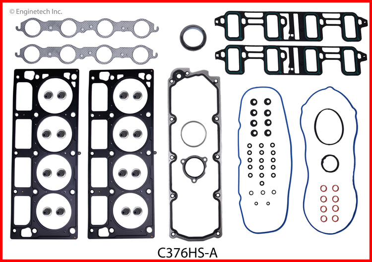 Enginetech C376HS-A Engine Cylinder Head Gasket Set for GMC and Chevrolet Vehicles