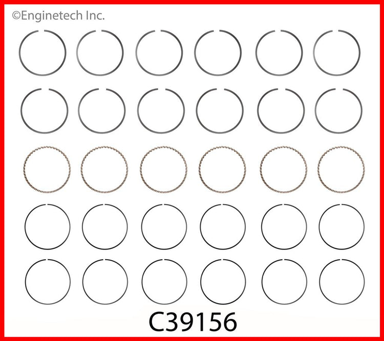 Enginetech C37796-030 Engine Premium Piston Ring Complete Set for Chrysler, Dodge, Volkswagen, Jeep