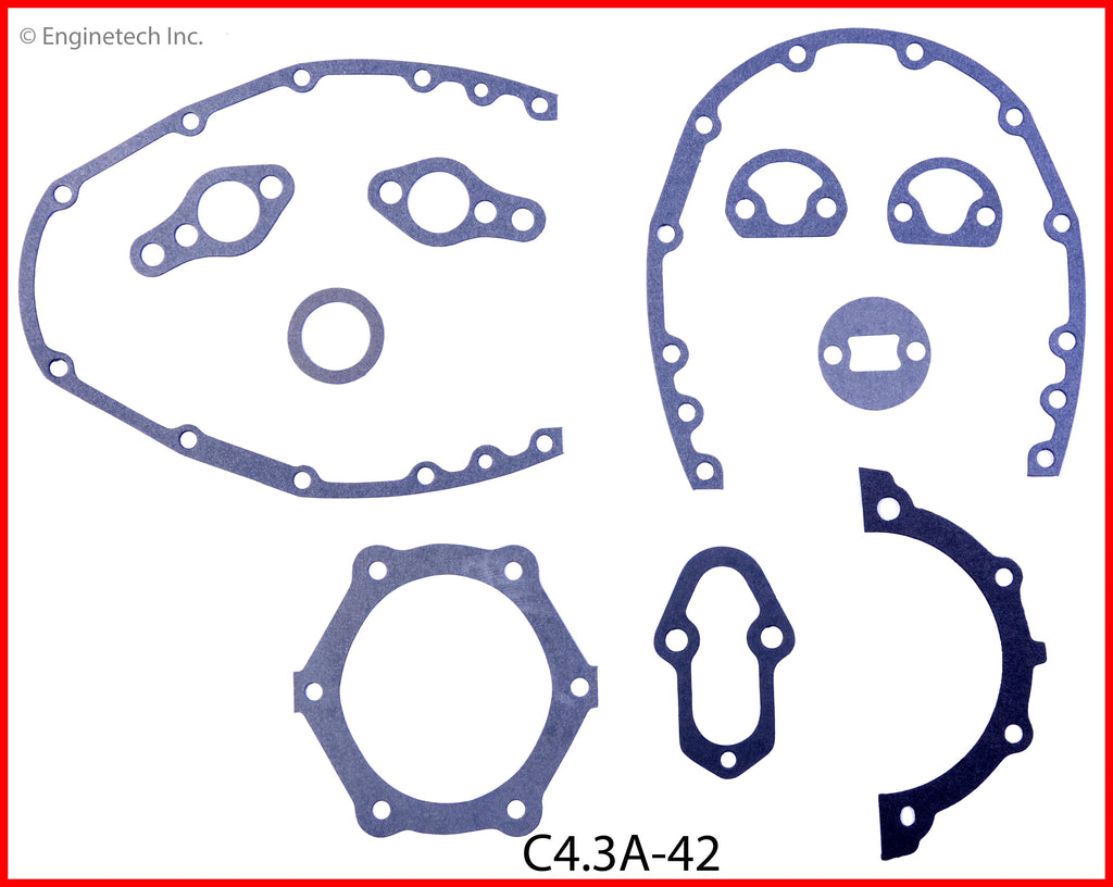 Enginetech C4.3A-42 Engine Full Gasket Set for Chevrolet and GMC Cars and Trucks