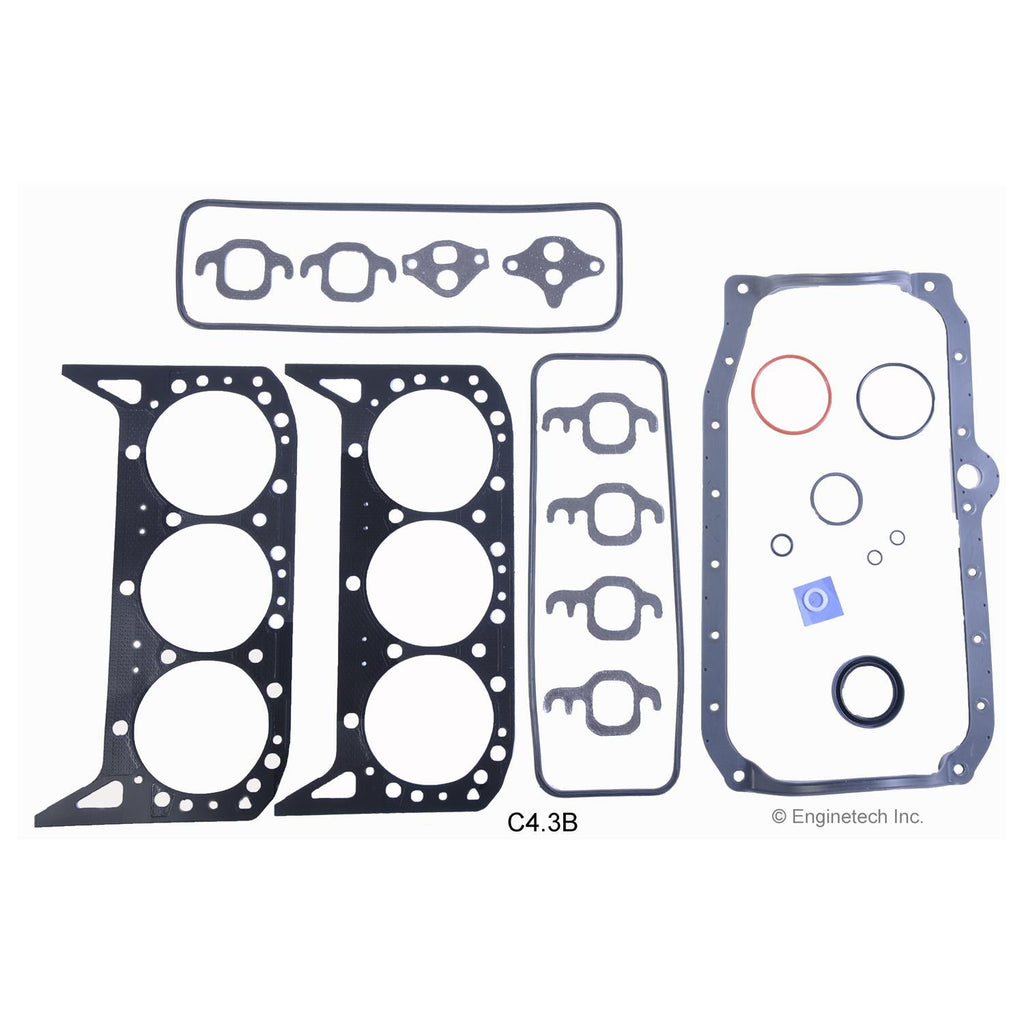 Enginetech C4.3B Full Gasket Set for GMC and Chevy Cars and Trucks