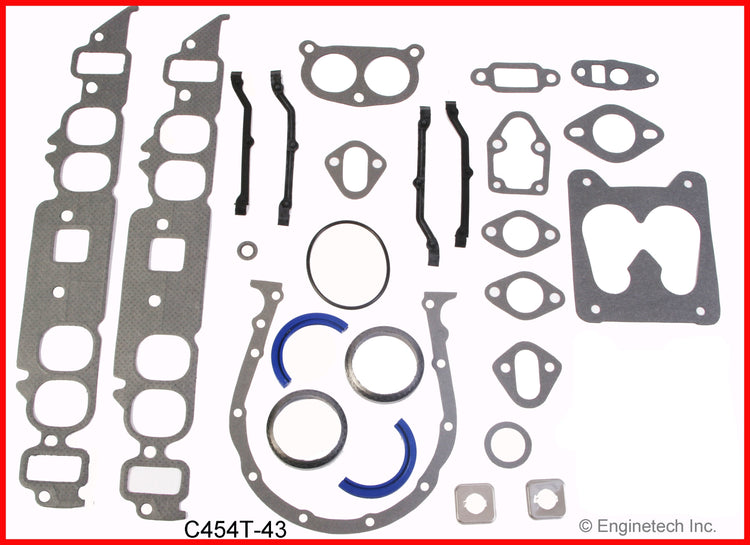 Enginetech C454T-43 Full Engine Gasket Set for GMC and Chevrolet Cars and Trucks