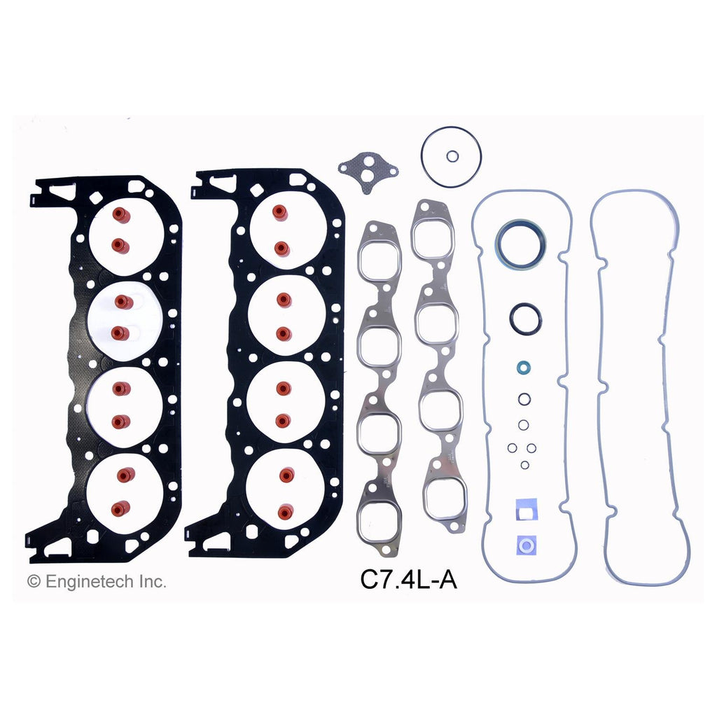 Enginetech C7.4L-A Engine Full Gasket Set for GMC and Chevrolet Trucks