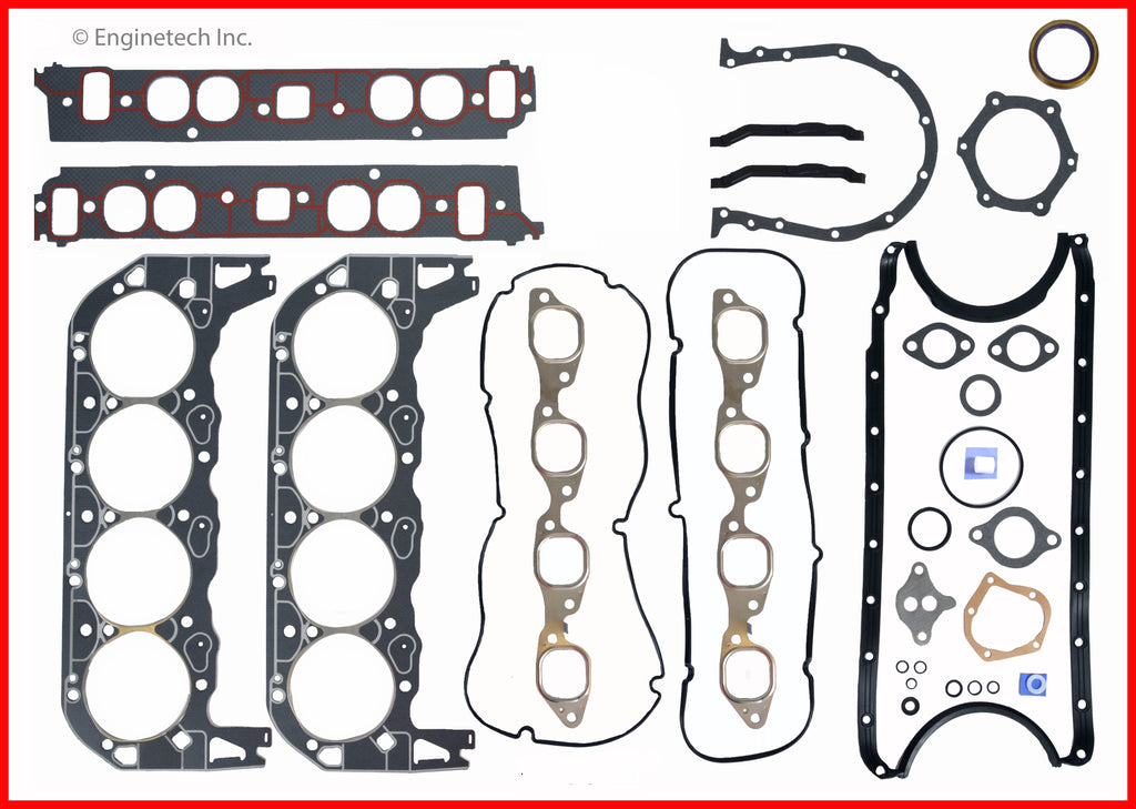 Enginetech C7.4 Engine Rebuilders Full Gasket Set for Chevrolet and GMC Trucks and Cars