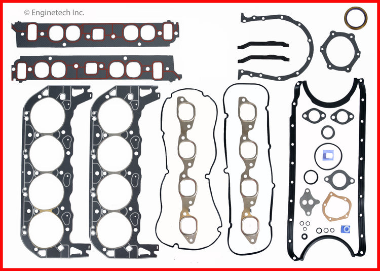 Enginetech C7.4 Engine Rebuilders Full Gasket Set for Chevrolet and GMC Trucks and Cars