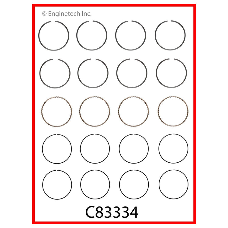 Enginetech C83334-.50 Engine Premium Piston Ring Complete Set for Mazda Protege and Miata