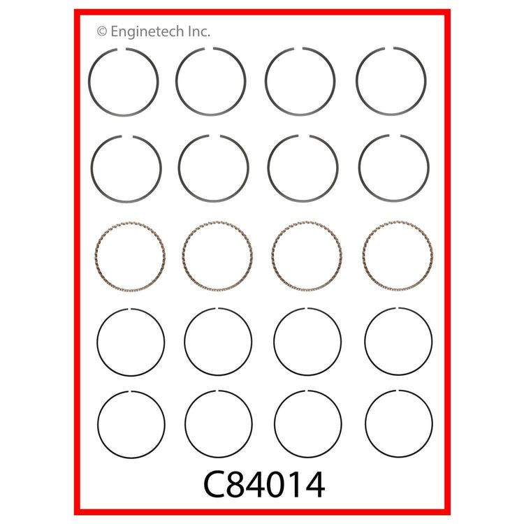 Enginetech C84014-.50 Engine Premium Piston Ring Complete Set for Isuzu and Chevrolet LUV