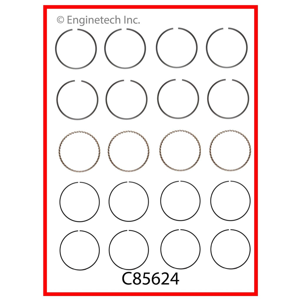 Enginetech C85624-STD Engine Premium Piston Ring Complete Set for Eagle Talon & Mitsubishi Eclipse
