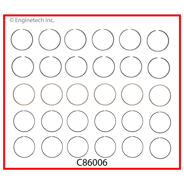 Enginetech C86006-STD Engine Premium Piston Ring Complete Set for Lexus Models