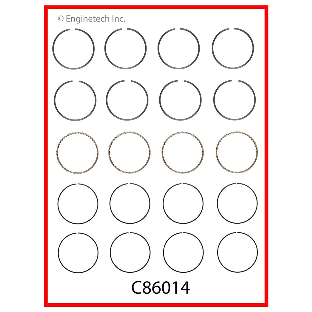 Enginetech C86014-.50 Engine Premium Piston Ring Complete Set for Mazda 626 and B-Series Models