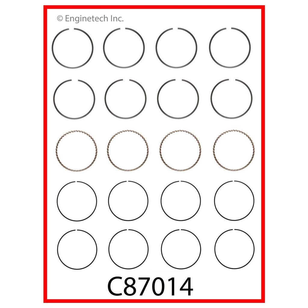 Enginetech C87014-.50 Engine Premium Piston Ring Complete Set for Nissan 200SX and 720