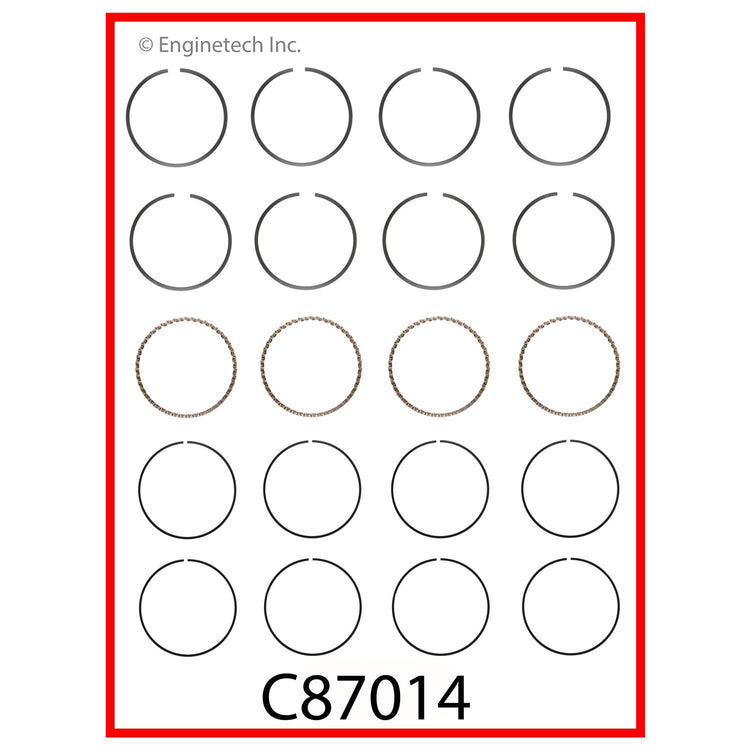 Enginetech C87014-.50 Engine Premium Piston Ring Complete Set for Nissan 200SX and 720