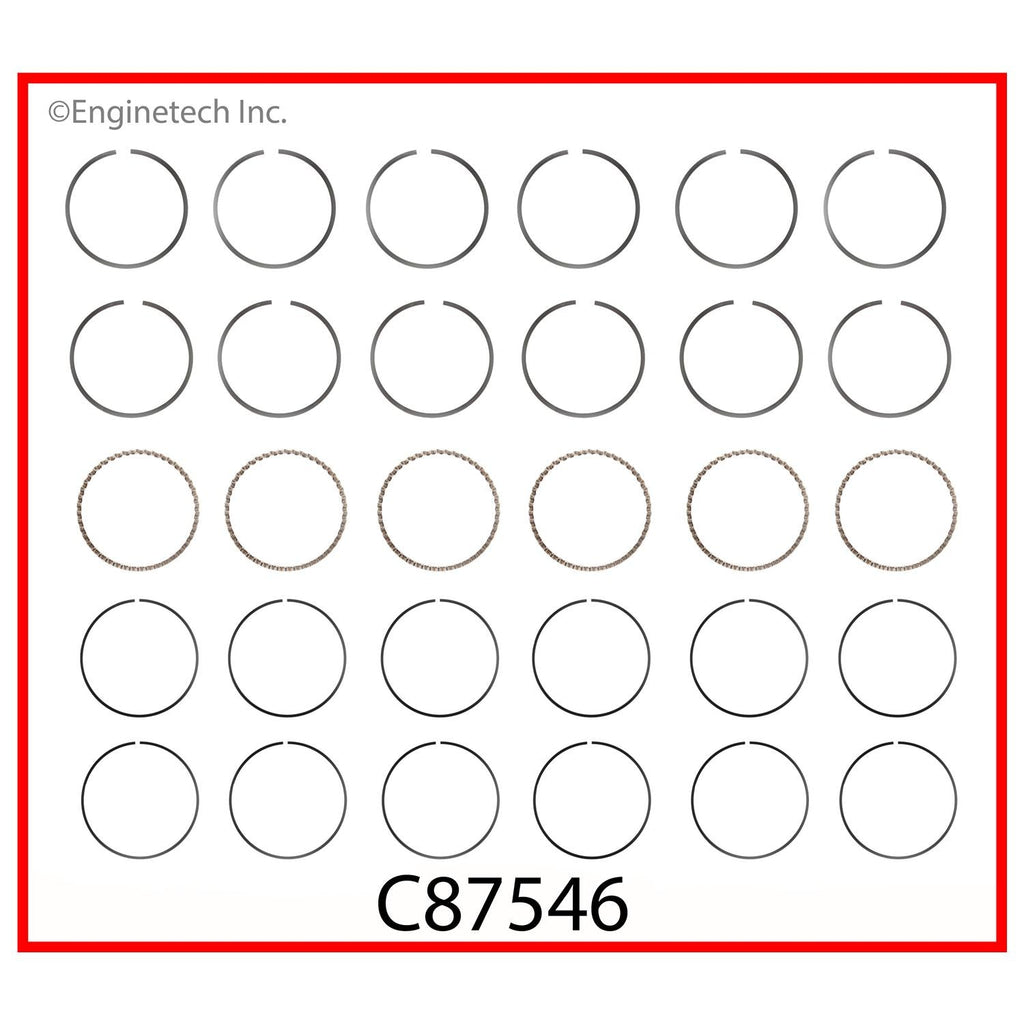 Enginetech C87546-.50 Engine Premium Piston Ring Complete Set for Lexus and Toyota