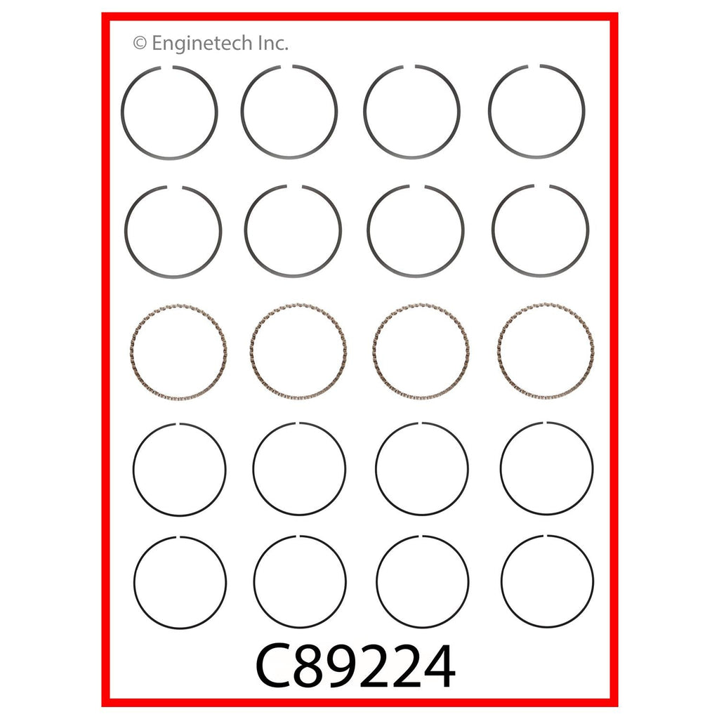 Enginetech C89224-.50 Engine Premium Piston Ring Complete Set for Nissan 240SX