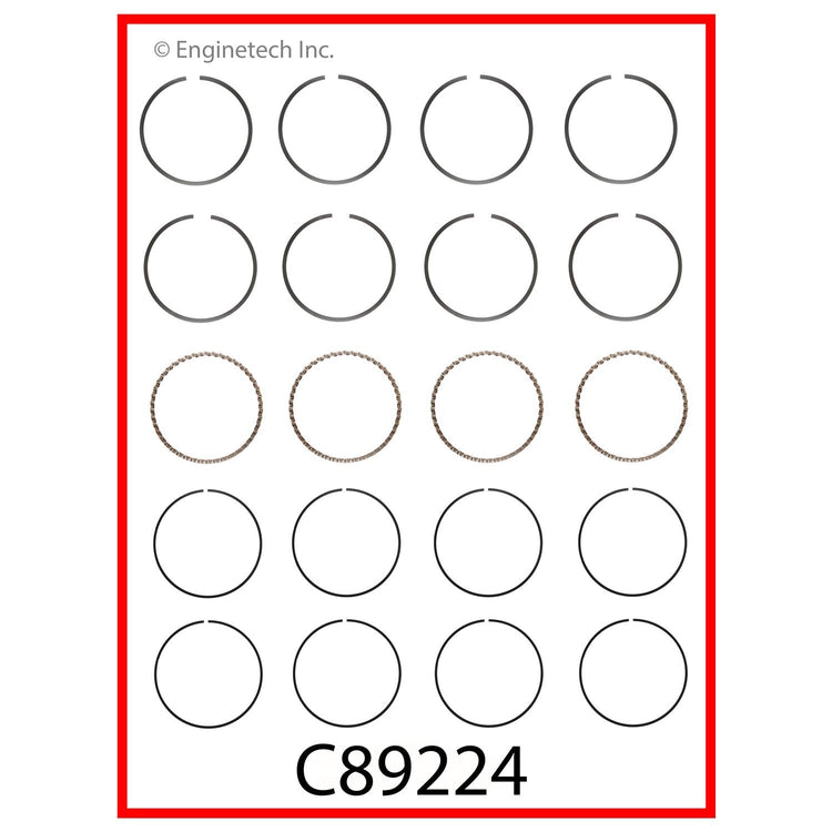 Enginetech C89224-.50 Engine Premium Piston Ring Complete Set for Nissan 240SX