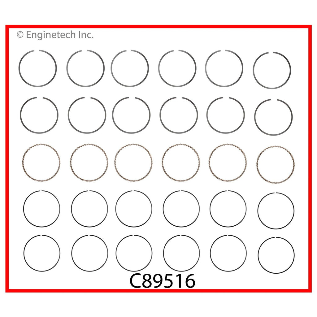 Enginetech C89516-STD Engine Premium Piston Ring Complete Set for Oldsmobile Aurora and Intrigue