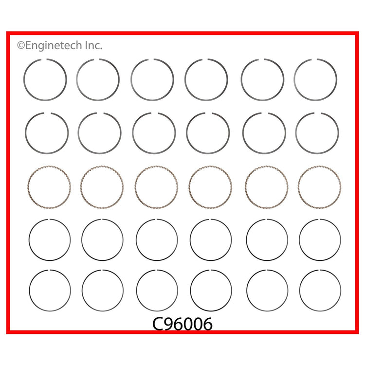Enginetech C96006-STD Engine Premium Piston Ring Complete Set for Chrysler Vehicles