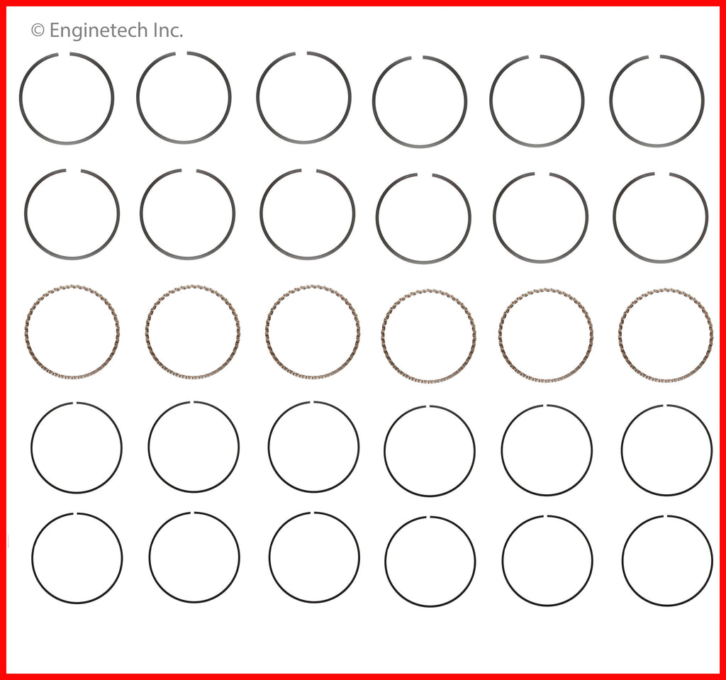 Enginetech C99606-.50 Engine Premium Piston Ring Complete Set for Chevy Silverado and GMC Sierra