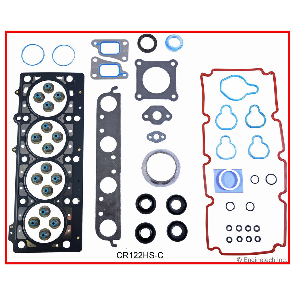 Enginetech CR122HS-CWB Engine Cylinder Head Gasket Set for GMC and Chevrolet Vehicles with Head Bolts