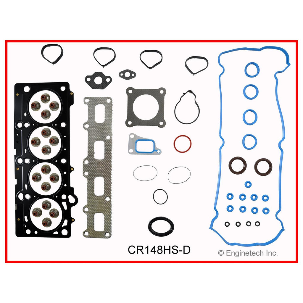 Enginetech Cylinder Head Gasket Set for GMC Chevrolet Cars and Trucks with Head Bolts – Part CR148HS-DWB