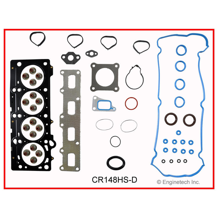 Enginetech Cylinder Head Gasket Set for GMC Chevrolet Cars and Trucks with Head Bolts – Part CR148HS-DWB