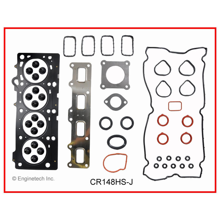 Enginetech CR148HS-JWB Engine Cylinder Head Gasket Set for GMC and Chevrolet Vehicles with Head Bolts