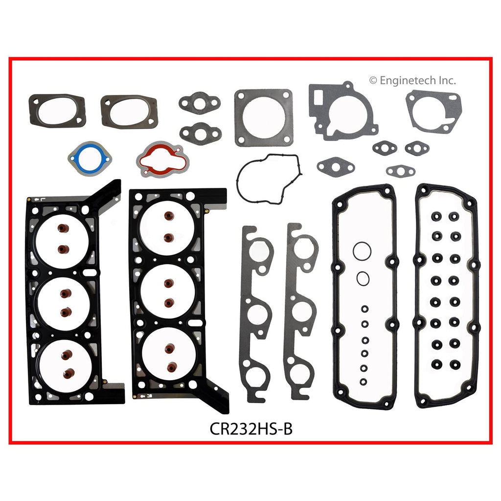 Enginetech CR232HS-BWB Engine Cylinder Head Gasket Set for GMC and Chevrolet Cars and Trucks