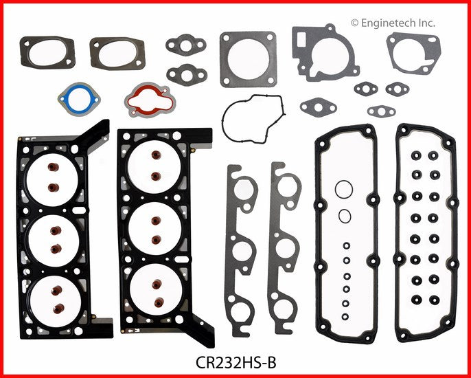 Enginetech CR232HS-B Engine Cylinder Head Gasket Set for Dodge and Chrysler Vehicles