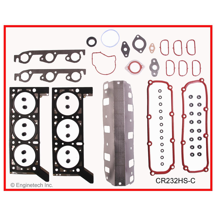 Enginetech CR232HS-CWB Engine Cylinder Head Gasket Set for GMC and Chevrolet Vehicles with Head Bolts