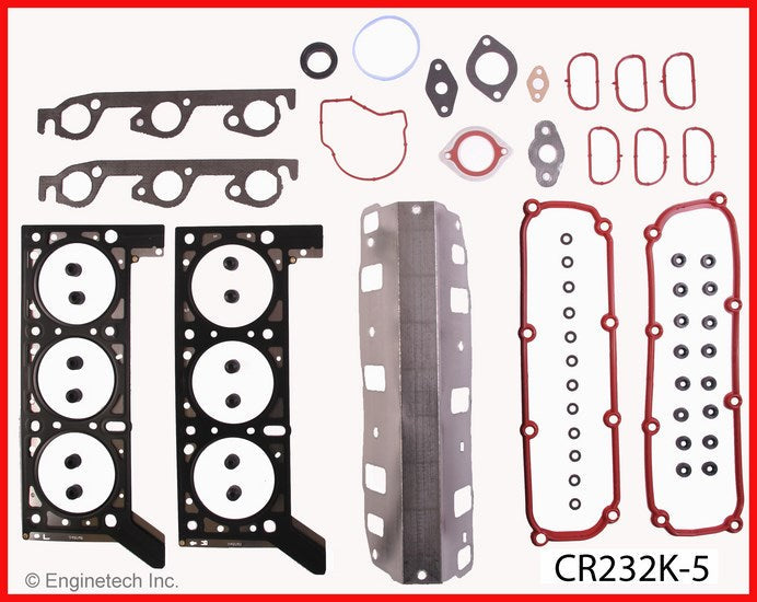 Enginetech CR232K-5 Engine Full Gasket Set for Dodge and Chrysler Vehicles