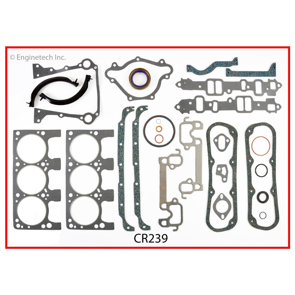 Enginetech CR239 Rebuilders Engine Full Gasket Set for Dodge and Chrysler Cars and Trucks