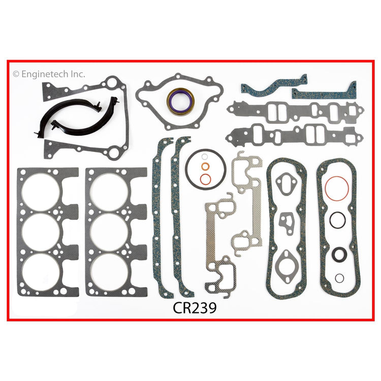 Enginetech CR239 Rebuilders Engine Full Gasket Set for Dodge and Chrysler Cars and Trucks