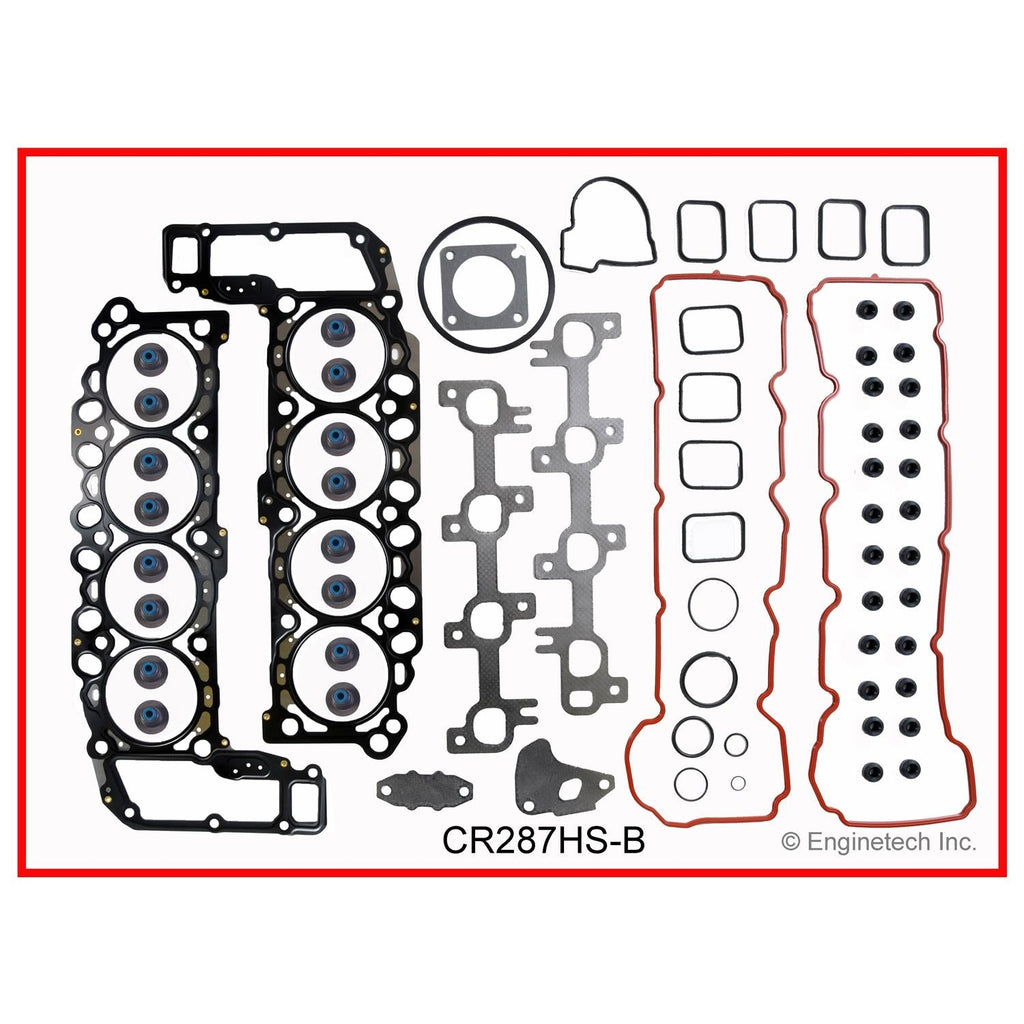 Enginetech CR287HS-BWB Engine Cylinder Head Gasket Set for GMC and Chevrolet Cars and Trucks with Head Bolts