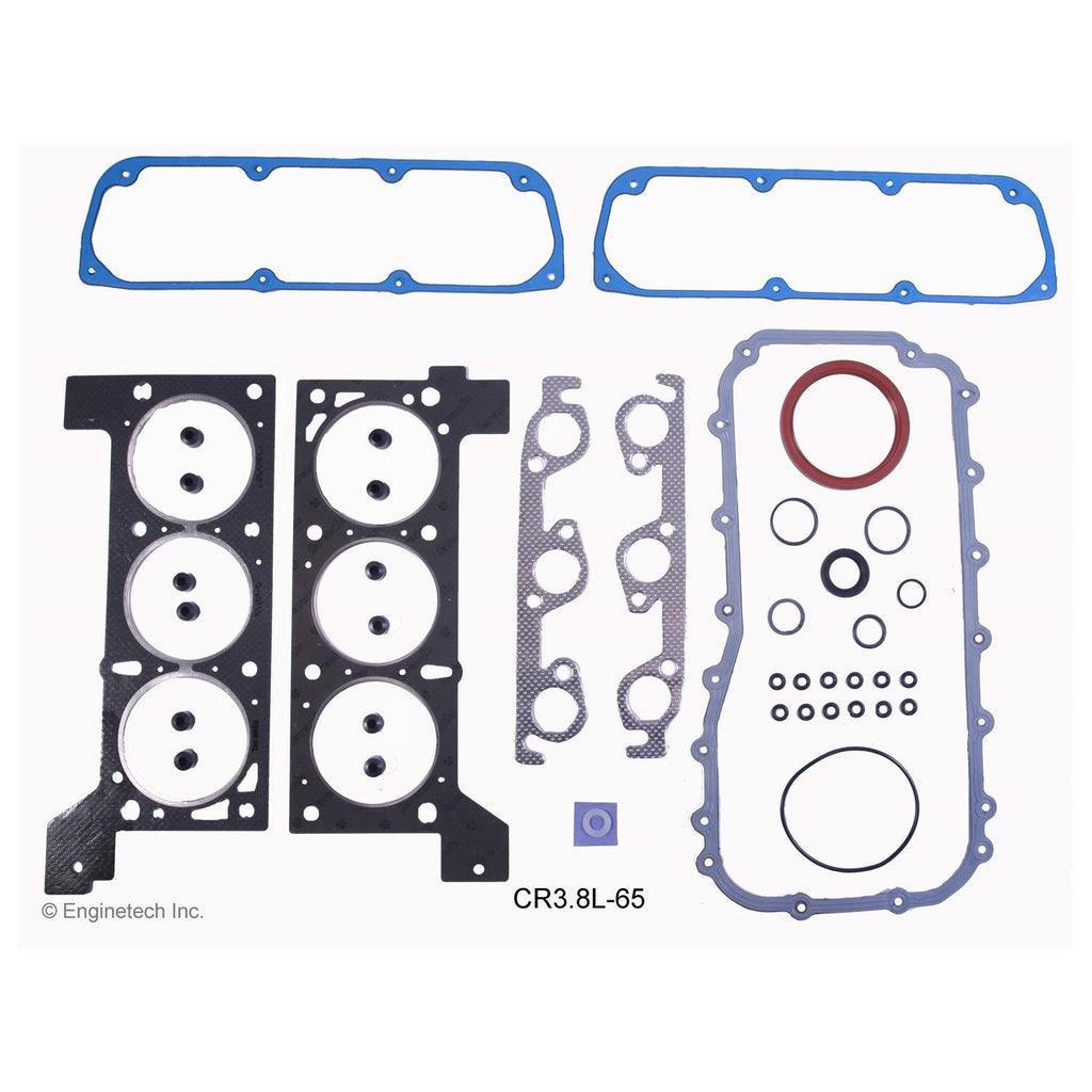 Enginetech CR3.8L-65 Engine Full Gasket Set for Chrysler and Dodge Vehicles