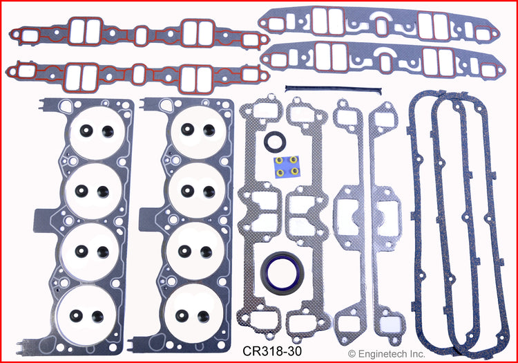 Enginetech CR318-30 Engine Full Gasket Set for Dodge and Chrysler Vehicles