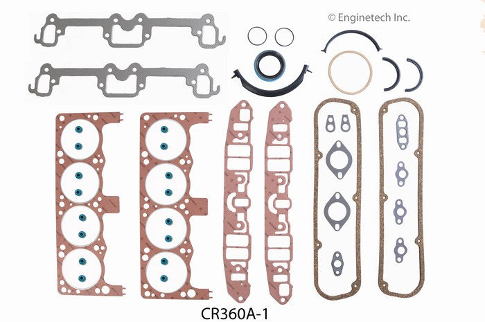 Enginetech CR360A-1 Engine Full Gasket Set for Dodge and Chrysler Cars and Trucks