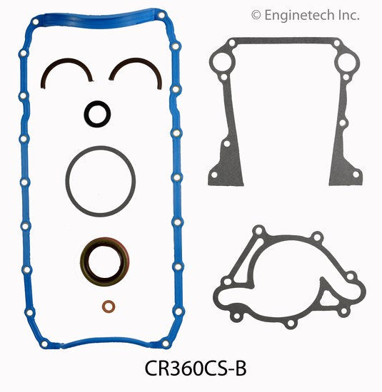 Enginetech CR360CS-B Engine Lower End Gasket Set for Dodge and Chrysler Vehicles